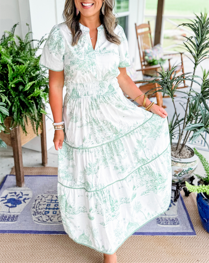 Eliza | Classic Toile Maxi Zenvora