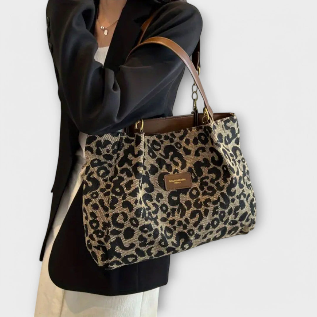 Zenvora | Leopard Canvas Tote