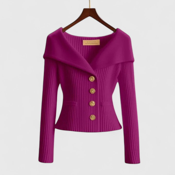 Avelora | Elegant Cardigan Purple