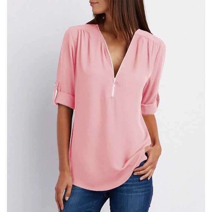 Lila | Elegant Button Blouse Zenvora