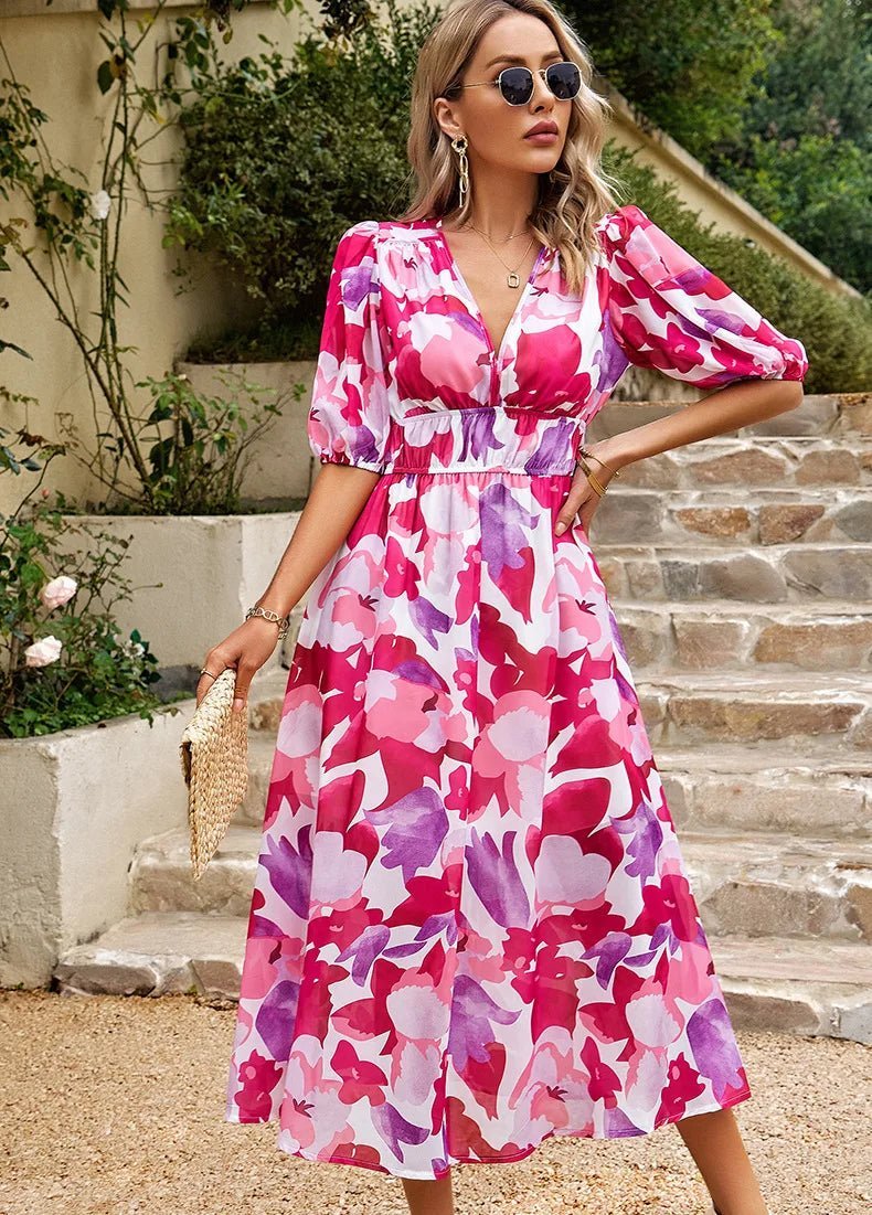 Allison | Elegant Floral Dress Zenvora