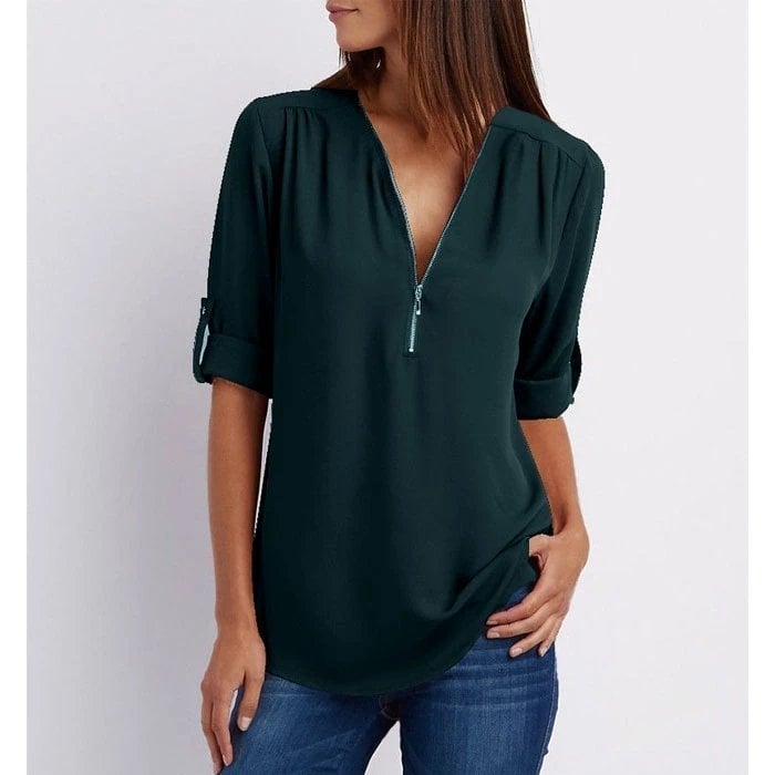 Lila | Elegant Button Blouse Zenvora