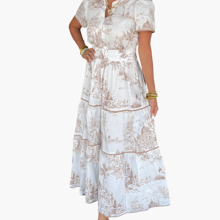 Eliza | Classic Toile Maxi Zenvora