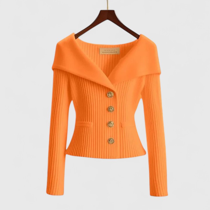 Avelora | Elegant Cardigan Orange