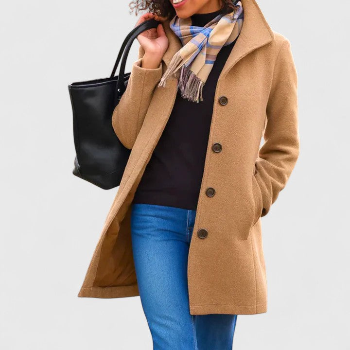 Scarlethia | Sophisticated Coat Khaki
