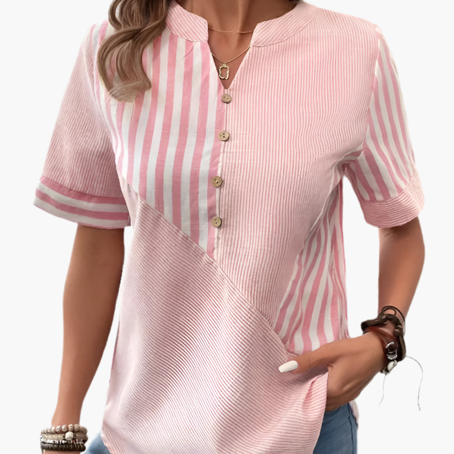Soft Striped Blouse Zenvora