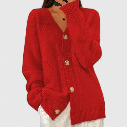 Solenyahh | Comfortable Cardigan Red