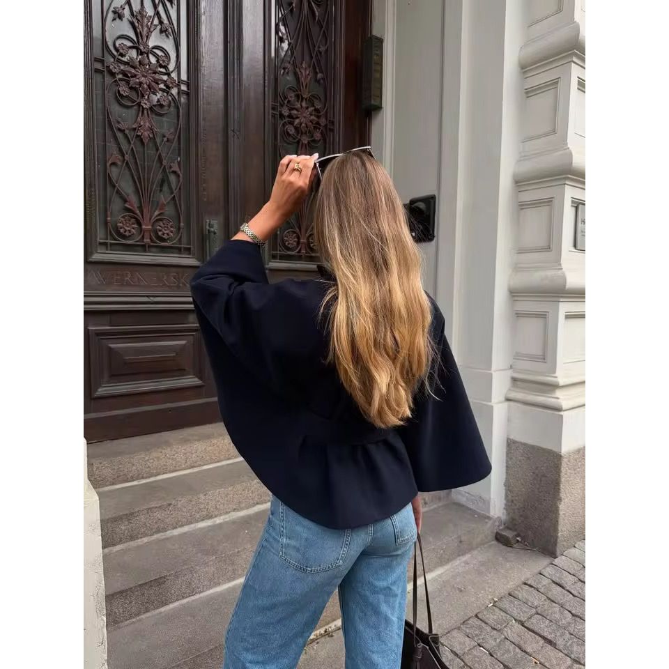 Zenvora Belt Cape Jacket Zenvora