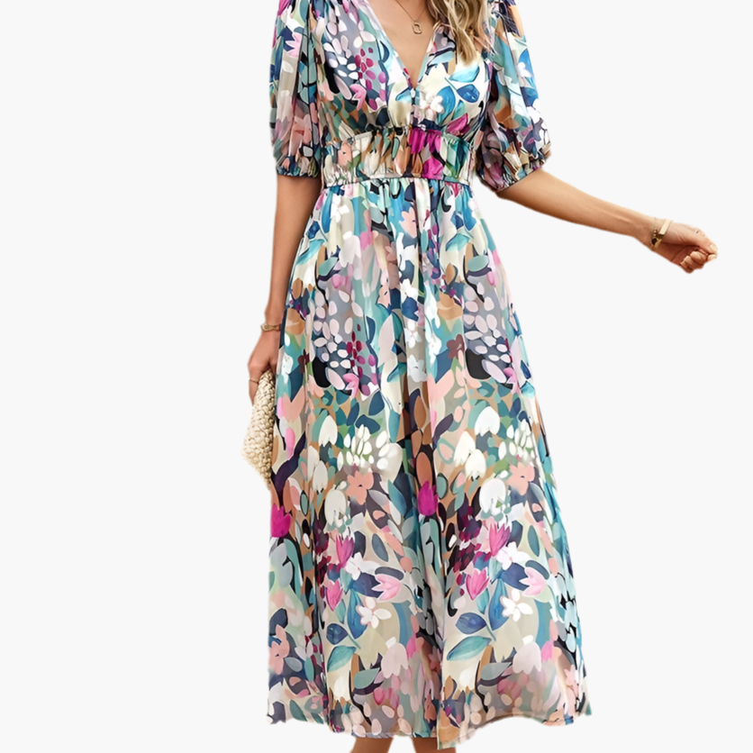 Allison | Elegant Floral Dress Zenvora