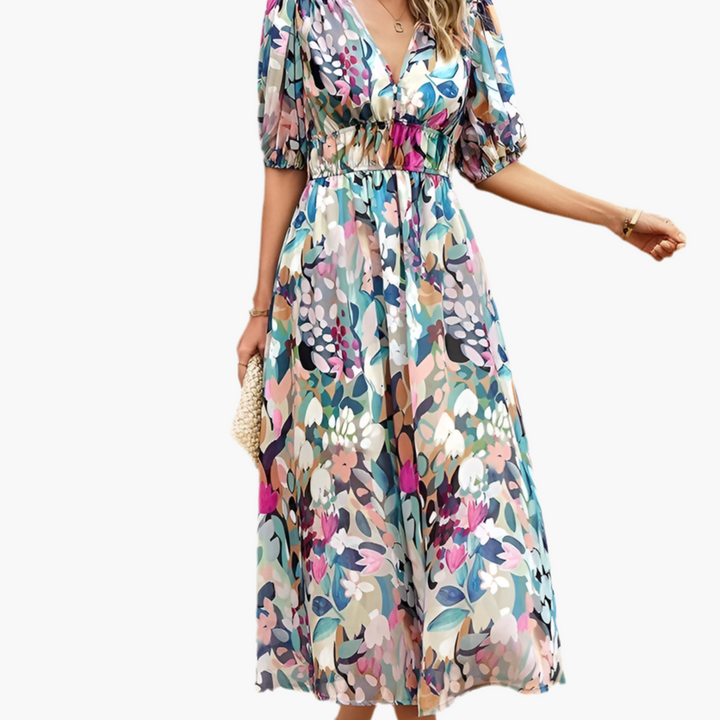 Allison | Elegant Floral Dress Zenvora