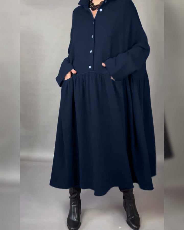 Alina | Oversized Dress with Button Collar