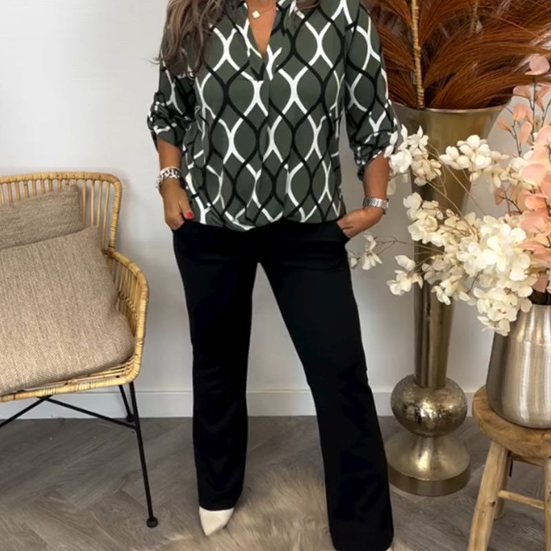 Luna™ | Relaxed Top with Full Sleeves and Stylish Design Zenvora