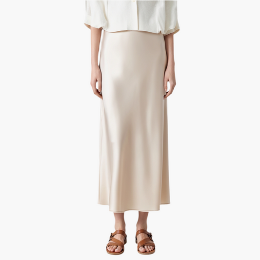 Old Money Silk Skirt Zenvora