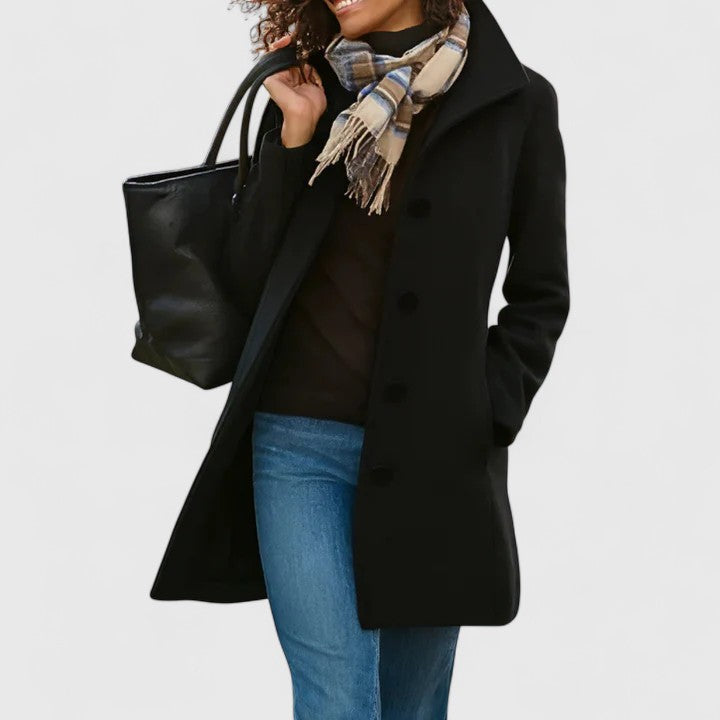 Scarlethia | Sophisticated Coat Black