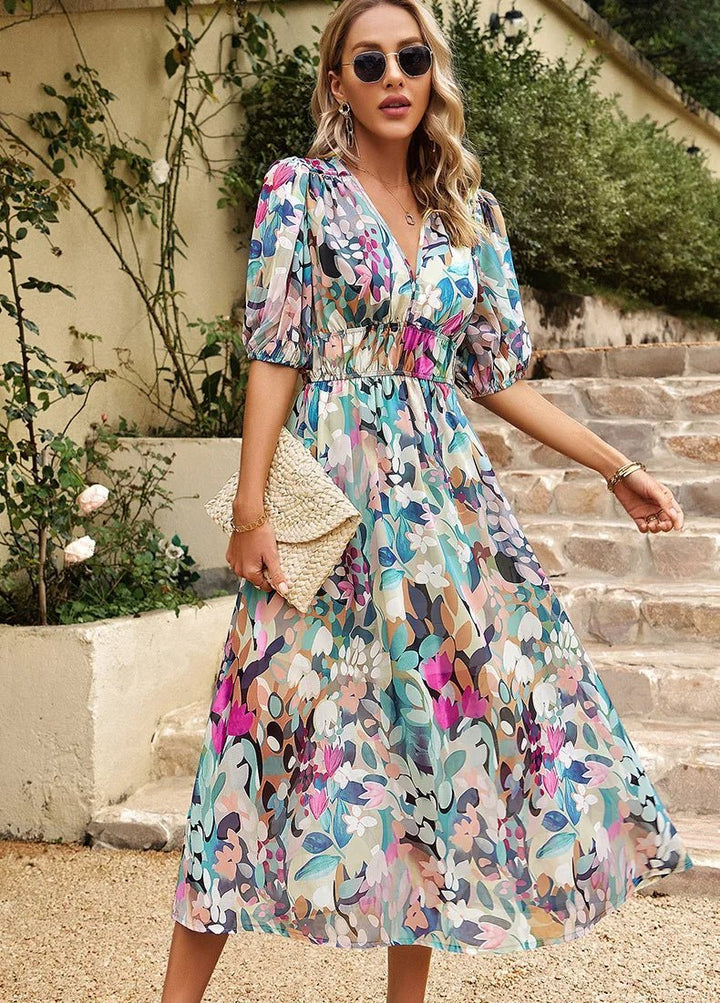 Allison | Elegant Floral Dress Zenvora