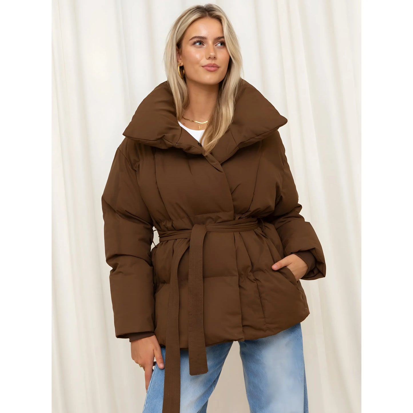 Elegante Gewatteerde Winterjas Zenvora