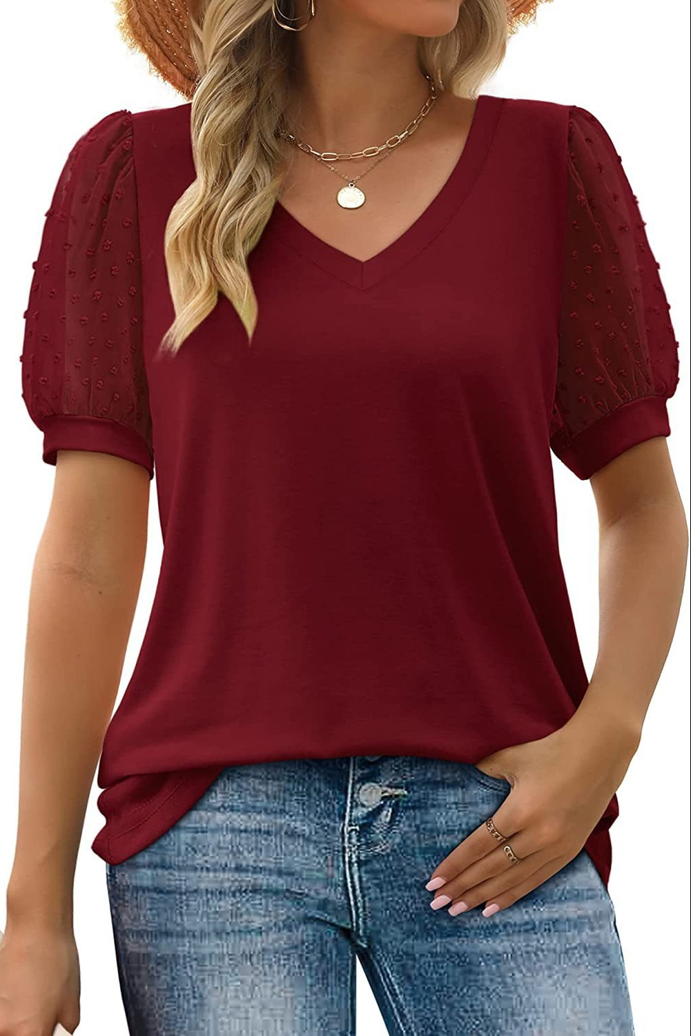 Helena | Chic V-Neck Top Zenvora