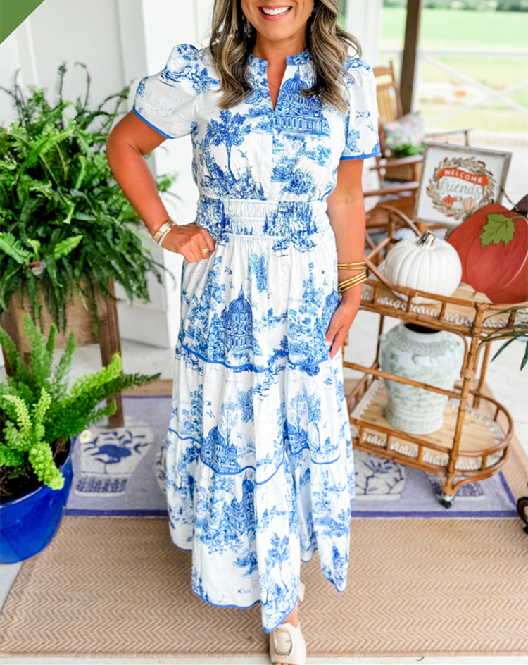 Eliza | Classic Toile Maxi Zenvora