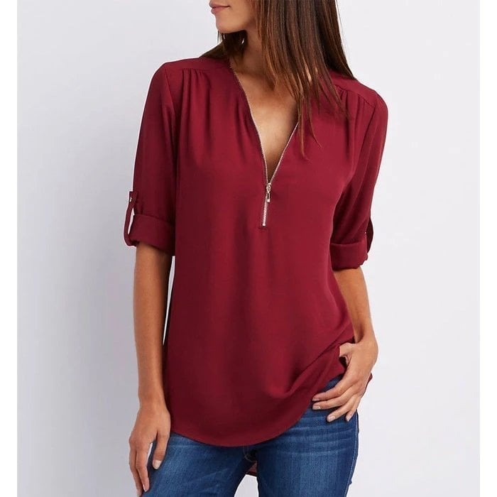 Lila | Elegant Button Blouse Zenvora