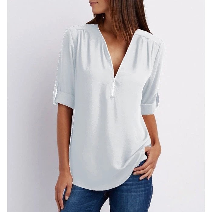 Lila | Elegant Button Blouse Zenvora