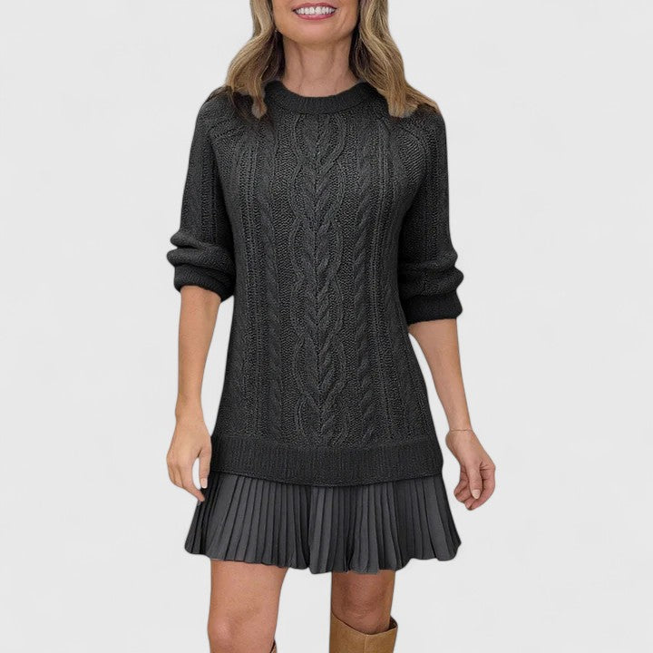 Ashlyndora | Elegant Sweater Dress Black