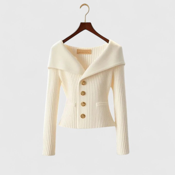 Avelora | Elegant Cardigan White