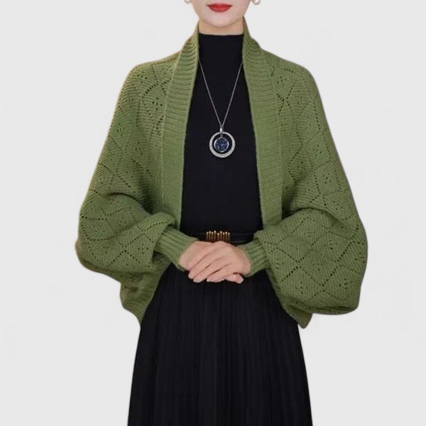 Elyzianne | Elegant Cardigan Green One Size