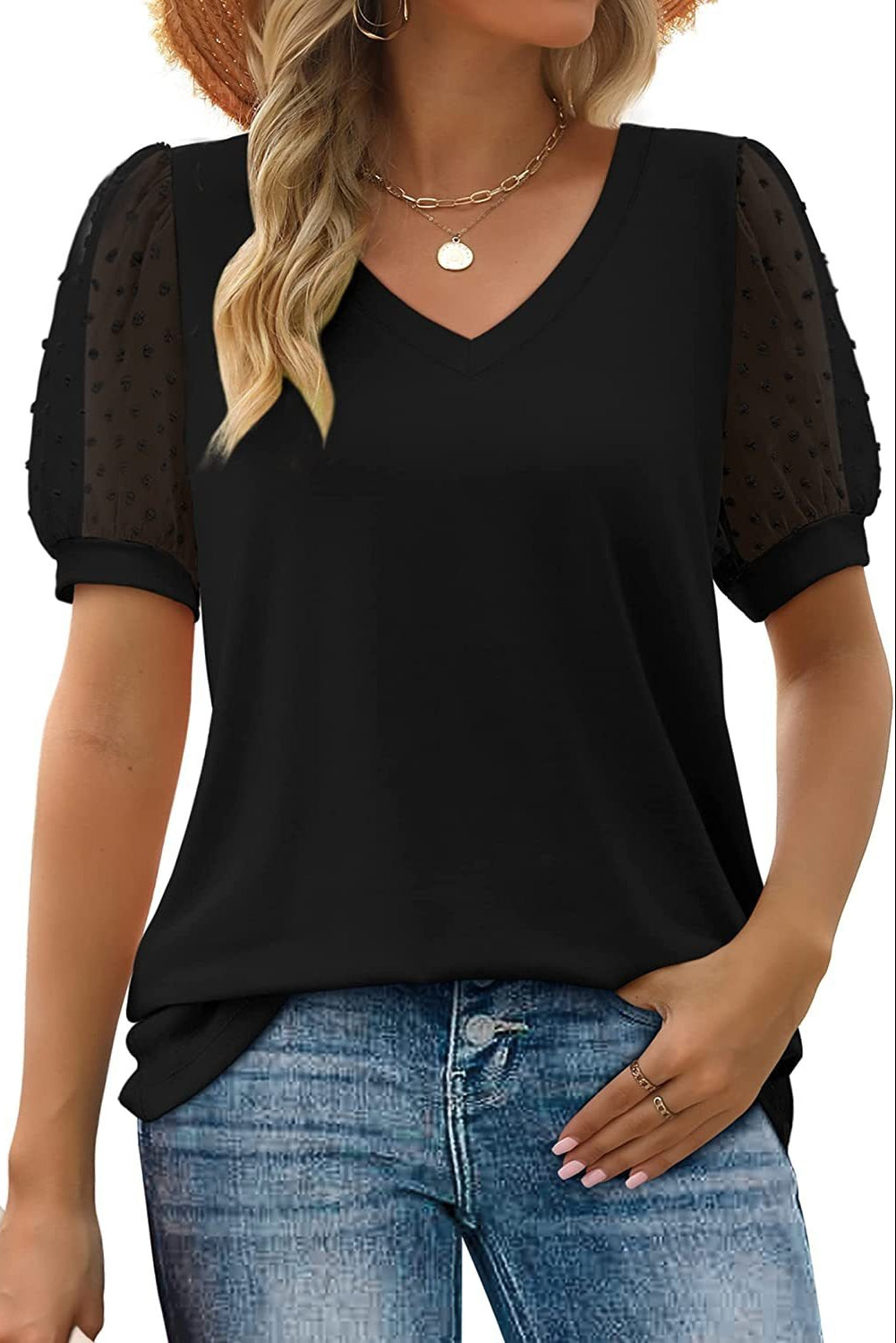 Helena | Chic V-Neck Top Zenvora