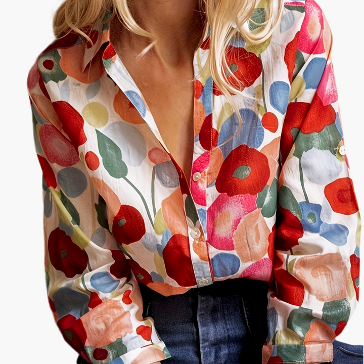 Mylene | Colourful Floral Blouse Zenvora