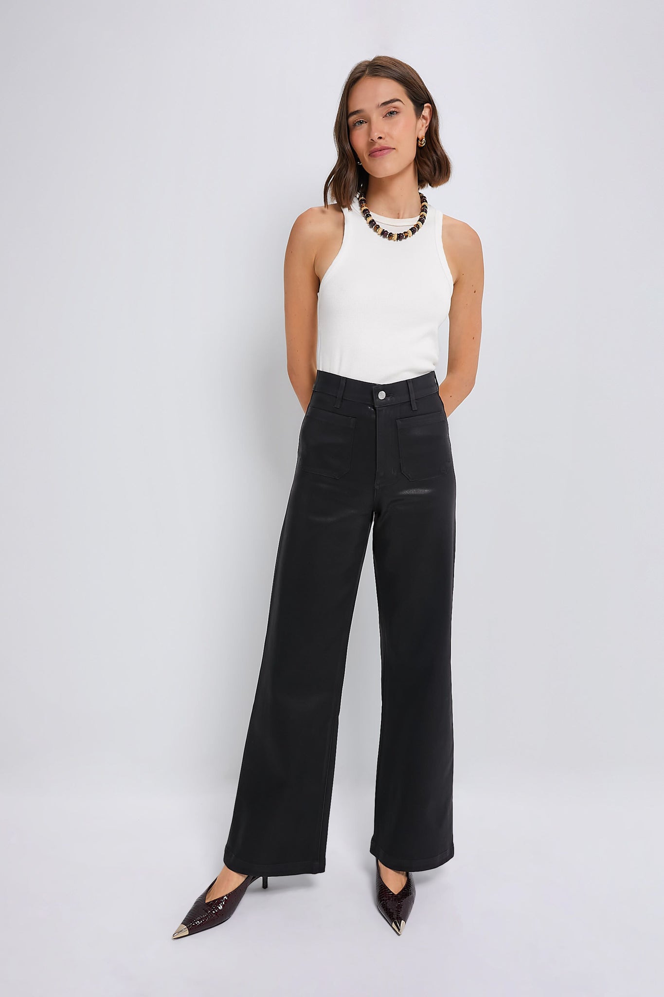 Black Coated Virginia Wideleg Zenvora