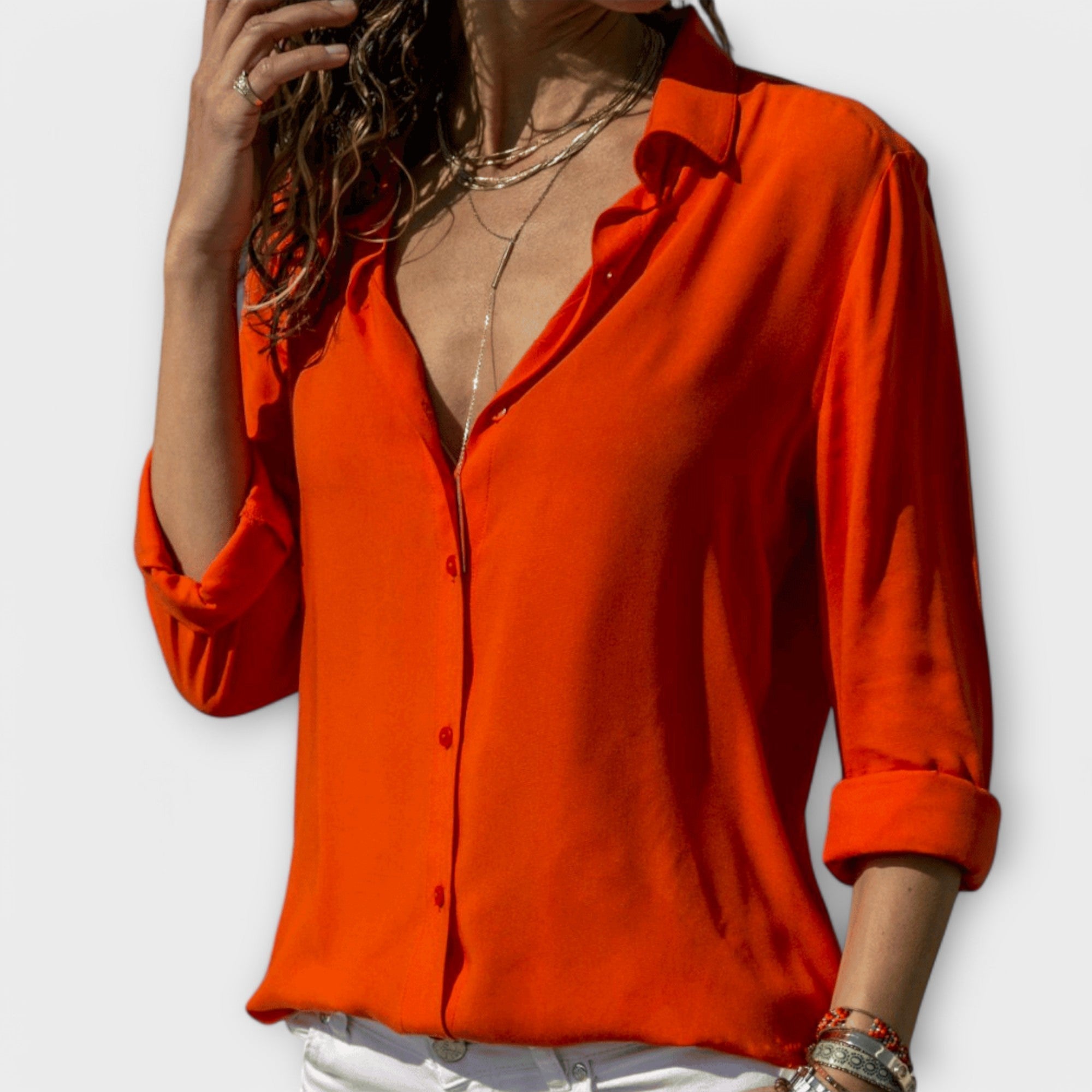 Natalie | Elegant Blouse Orange