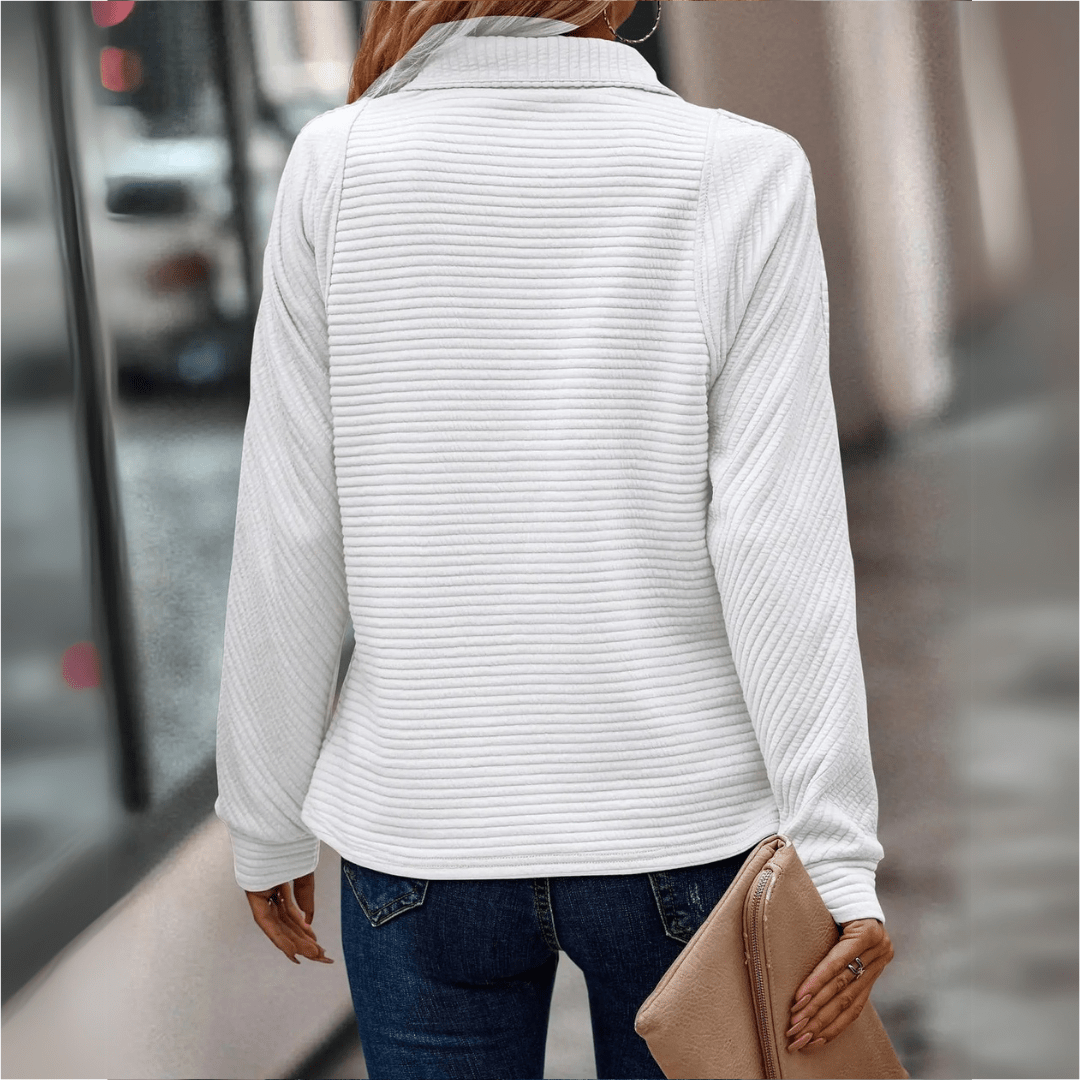 Jenica | Chic Half-Zip Pullover Zenvora