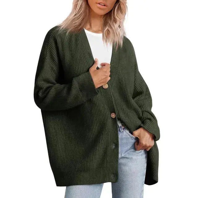 Elegante Knopen Cardigan Zenvora