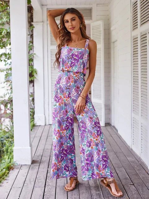 Nympha | Floral Wide-leg Jumpsuit Zenvora