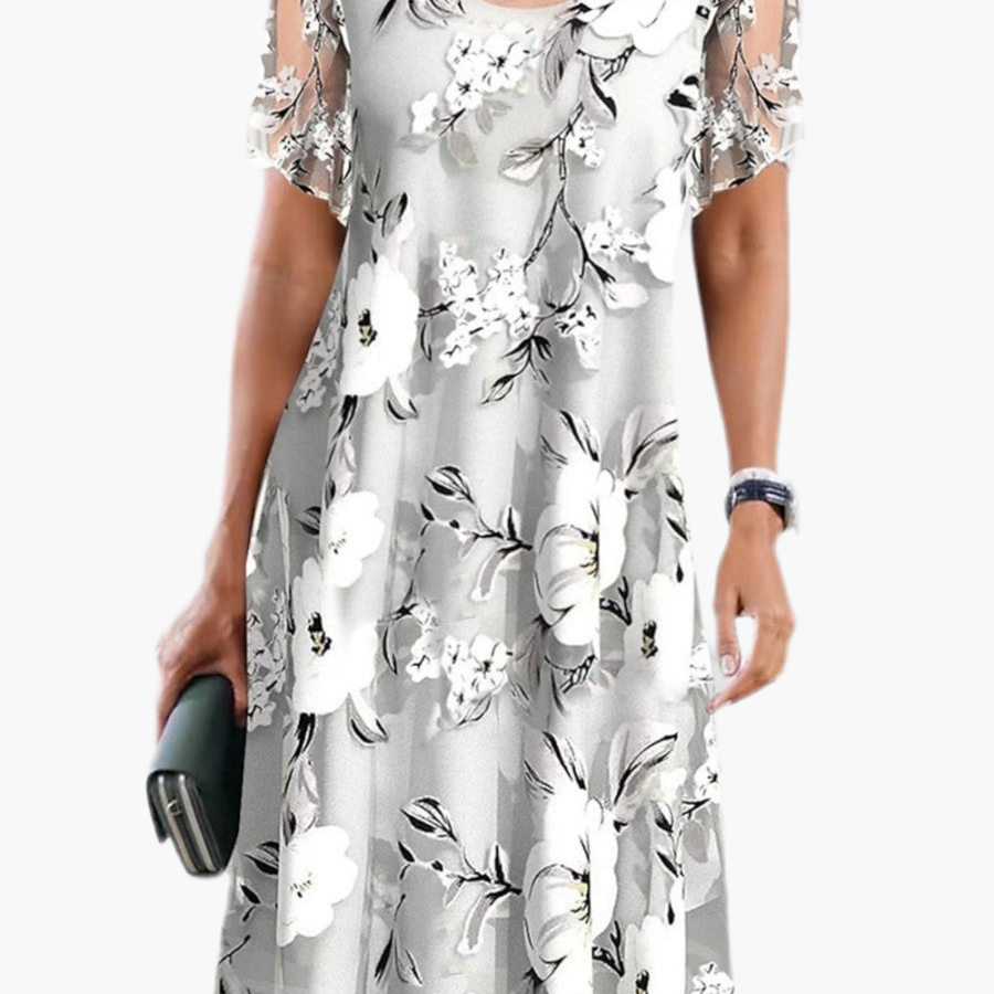 Chandra | Sophisticated Floral Dress Zenvora