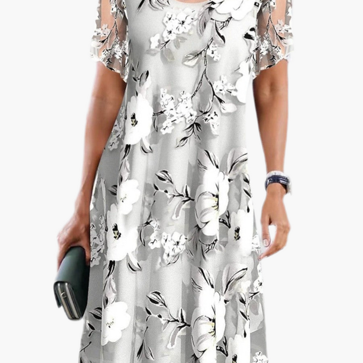 Chandra | Sophisticated Floral Dress Zenvora