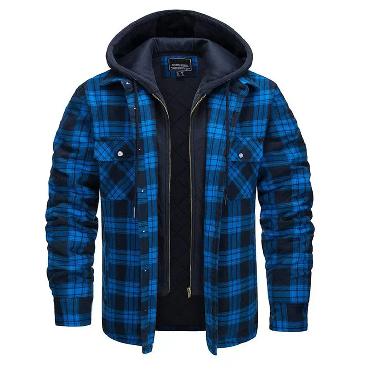 Florian - Men's Plaid Hooded Jacket Zenvora