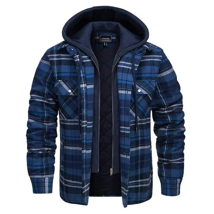 Florian - Men's Plaid Hooded Jacket Zenvora