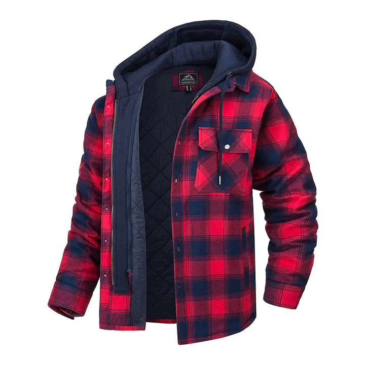Florian - Men's Plaid Hooded Jacket Zenvora