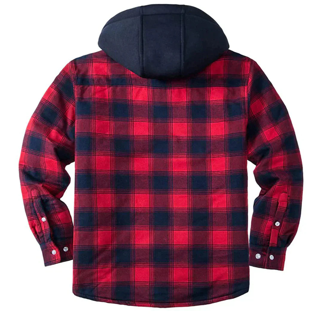 Florian - Men's Plaid Hooded Jacket Zenvora