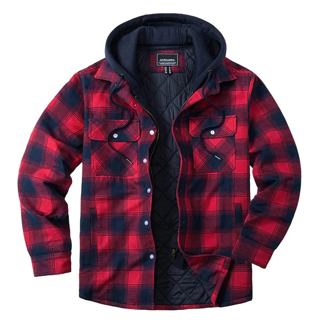 Florian - Men's Plaid Hooded Jacket Zenvora