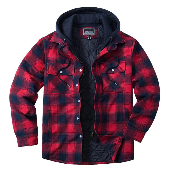 Florian - Men's Plaid Hooded Jacket Zenvora