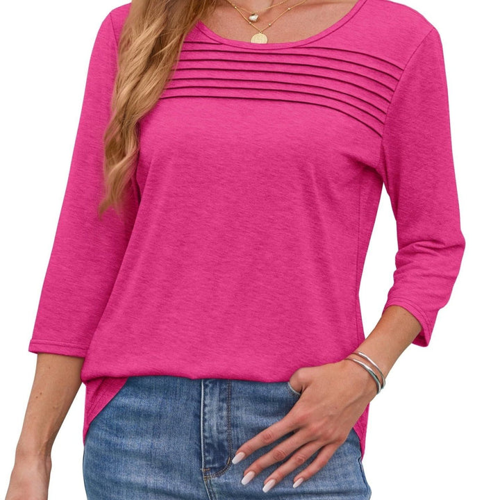 Luna | Ruffled 3/4 Sleeve Blouse Zenvora