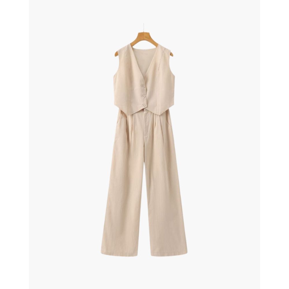 Classy Lady - Linen Co-ord Set Zenvora