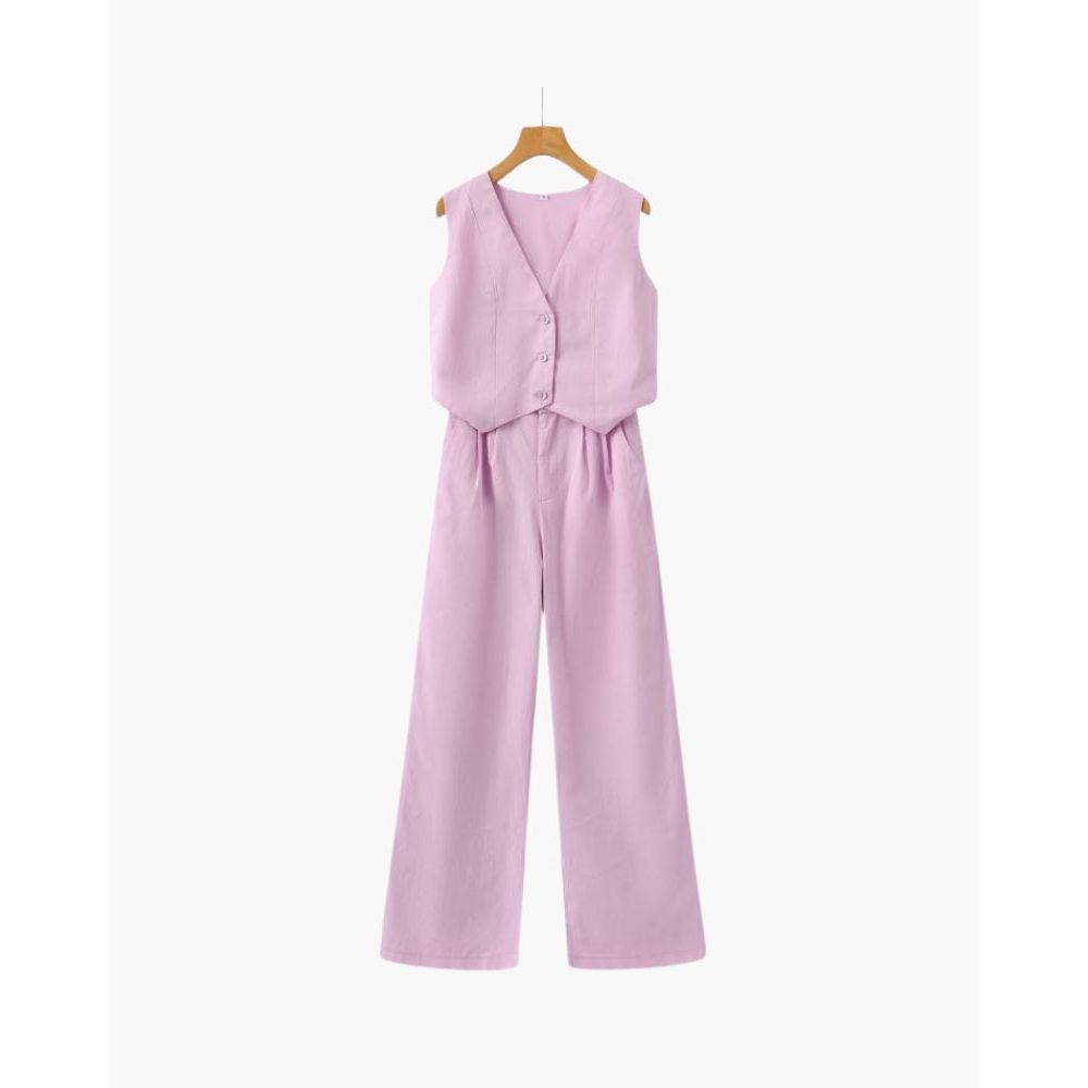 Classy Lady - Linen Co-ord Set Zenvora
