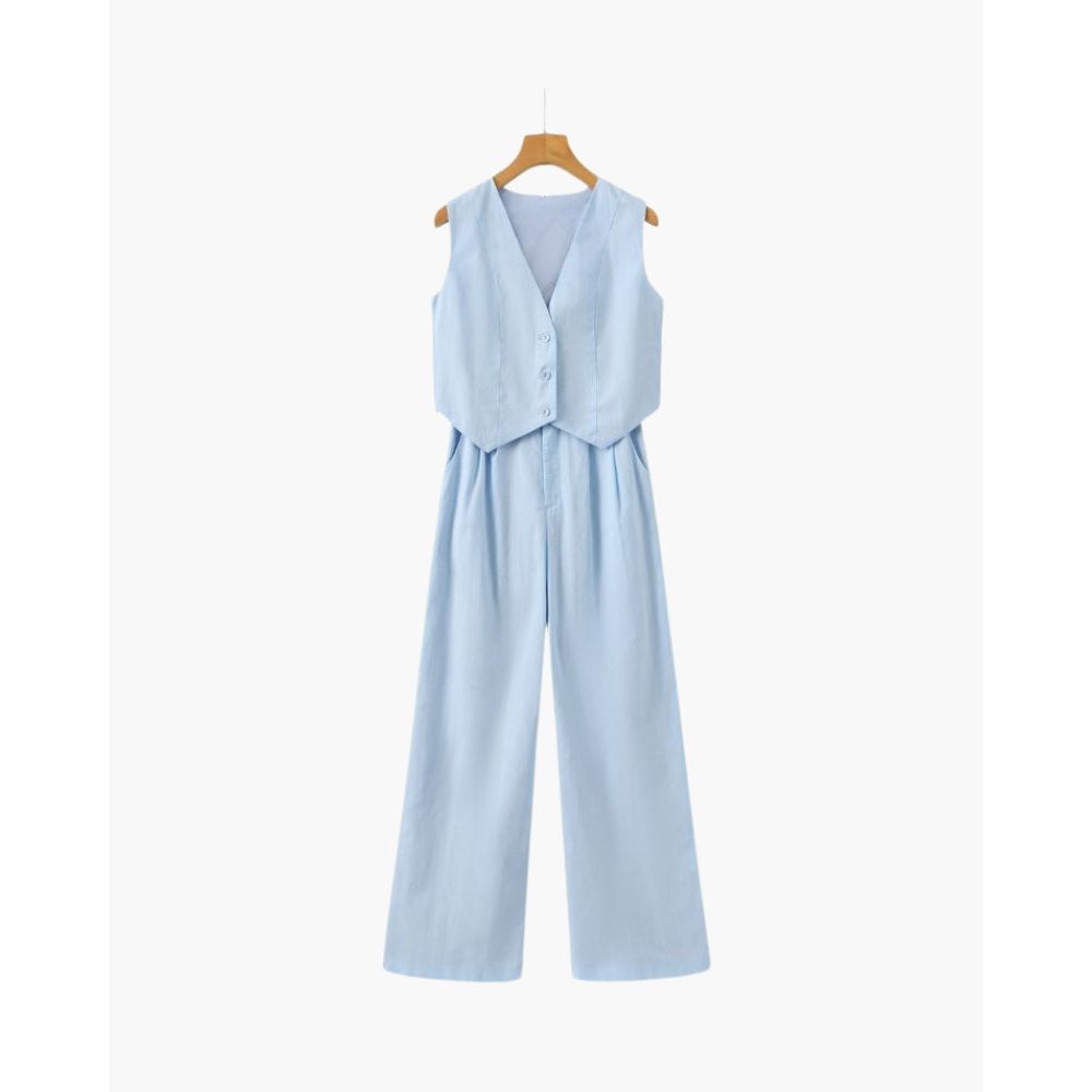 Classy Lady - Linen Co-ord Set Zenvora
