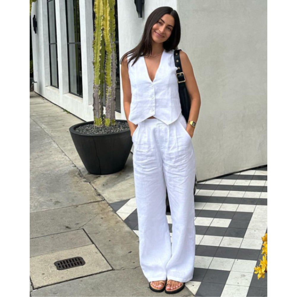 Classy Lady - Linen Co-ord Set Zenvora