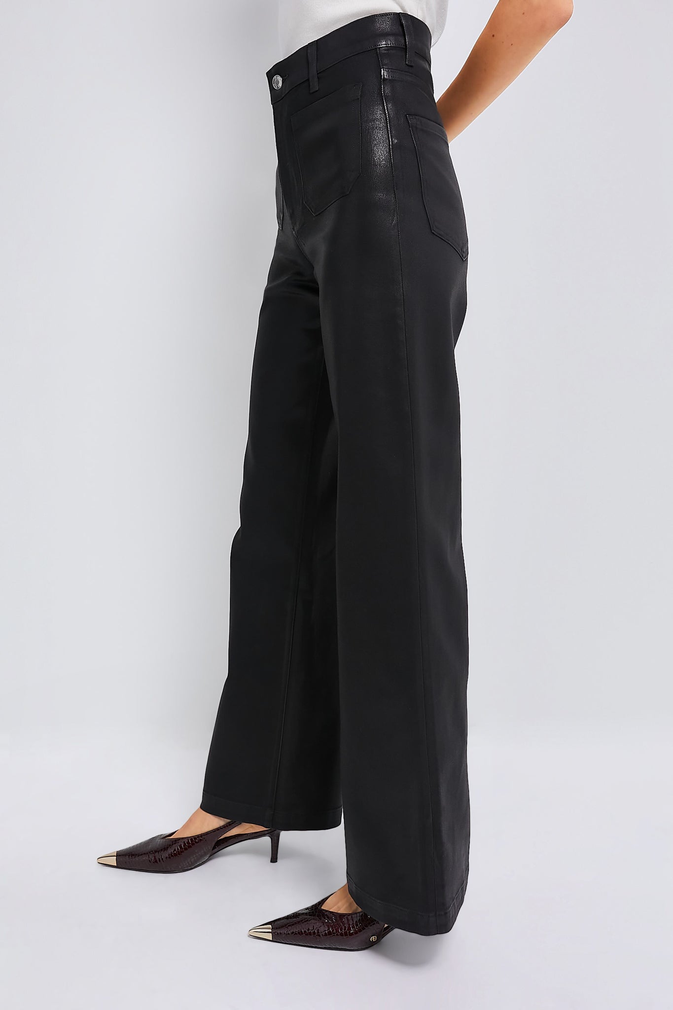 Black Coated Virginia Wideleg Zenvora