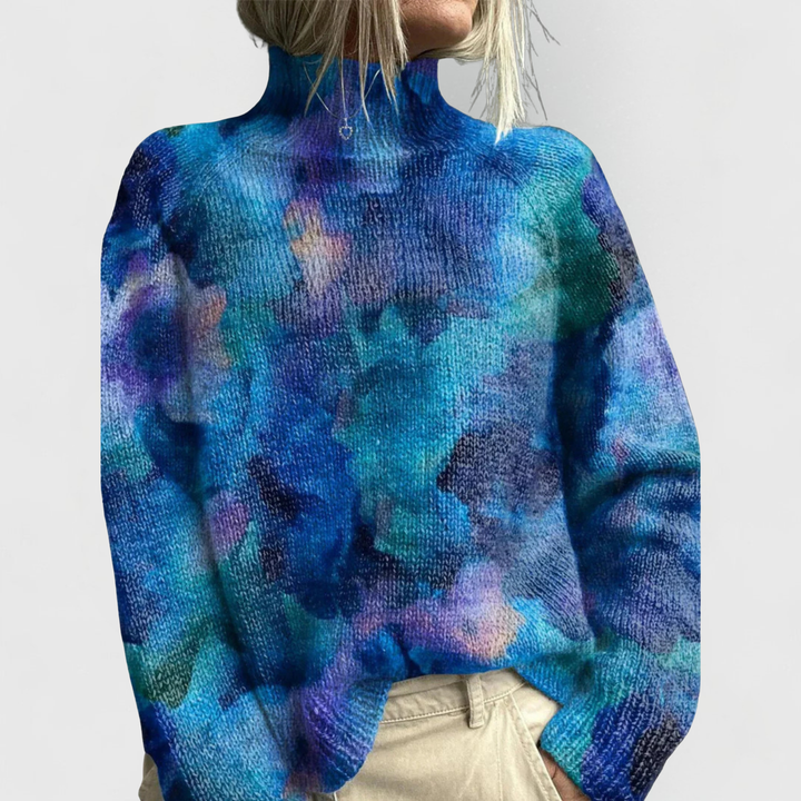 Centenia | Elegant Turtleneck Sweater Blue