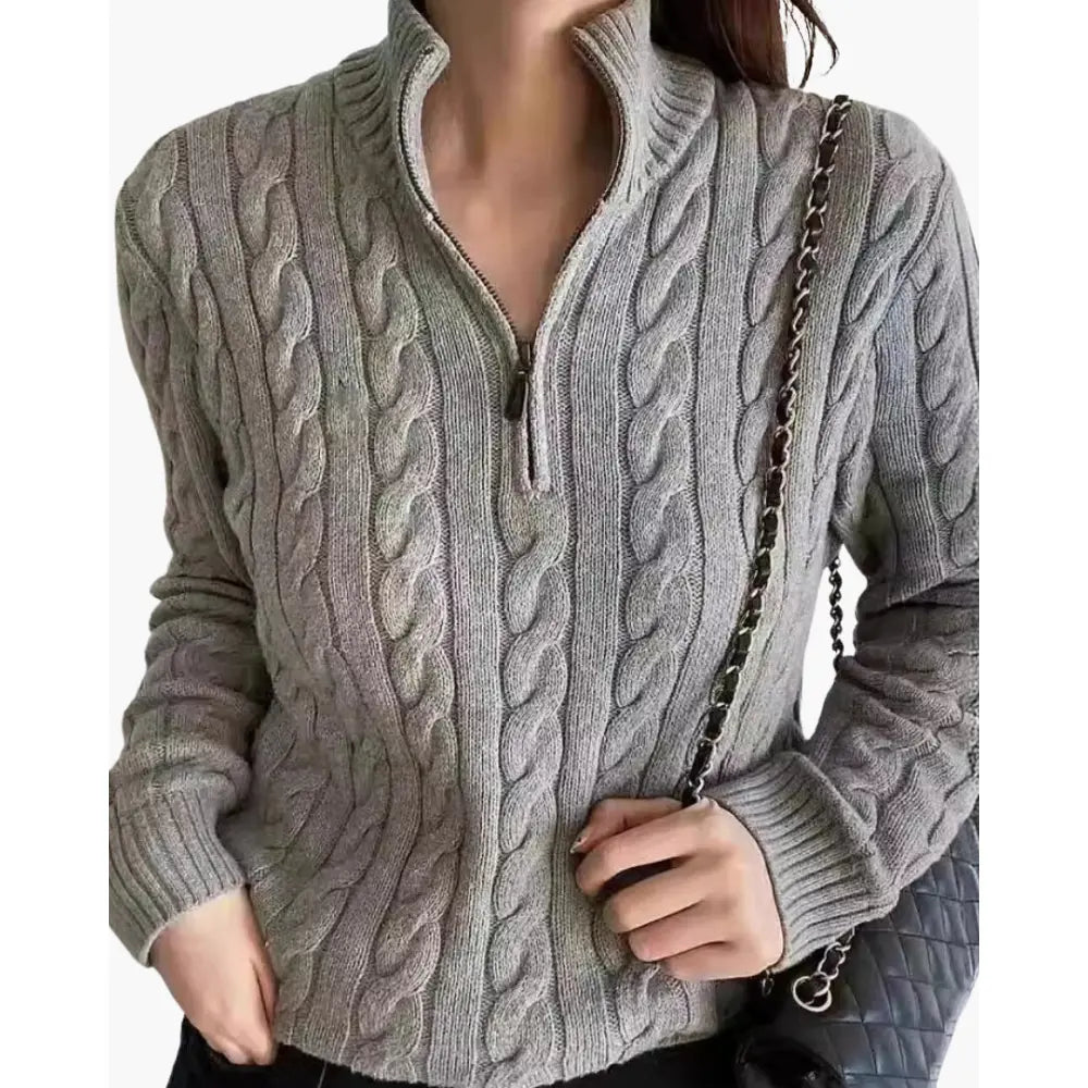 Luxe Verbier Zip-Up Cardigan Zenvora